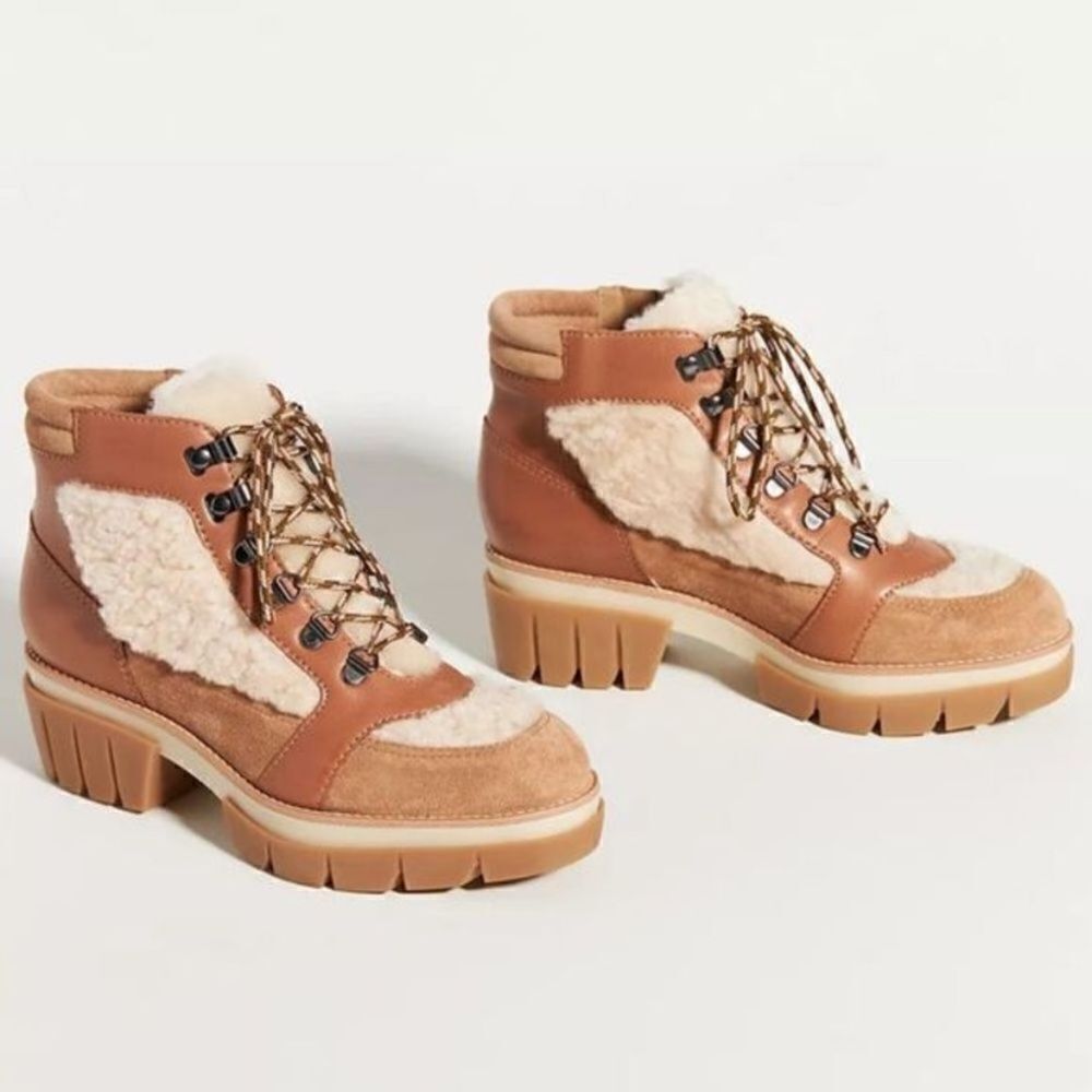 Anthropologie x Bernardo Sawyer Shearling Boots US6